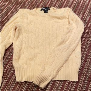Ralph Lauren slim fit cable cashmere sweater M